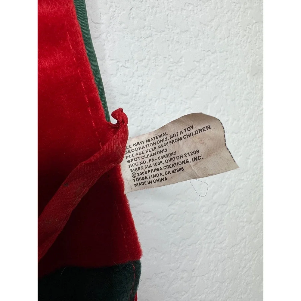 Prima Creations Southwestern Christmas Tree Skirt Red Velvet Kokopelli Cactus 48